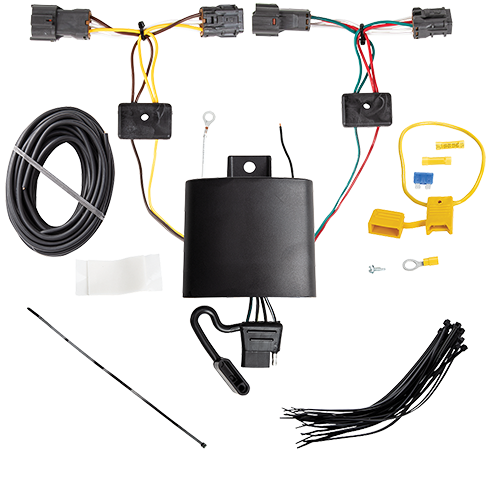 Fits 2019-2021 Hyundai Tucson Trailer Hitch Tow PKG w/ 4-Flat Wiring Harness + Interlock Starter Kit w/ 2" Ball 2-1/2" Drop 2" Rise + Wiring Bracket + Dual Hitch & Coupler Locks (Excludes: Night Edition Models) By Reese Towpower