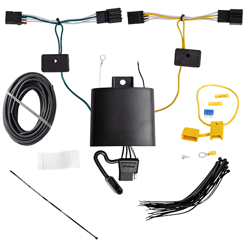 Se adapta al paquete de enganche de remolque Hyundai Venue 2020-2023 con arnés de cableado plano de 4 + soporte de cableado + enganche doble y cerraduras de acoplador de Reese Towpower