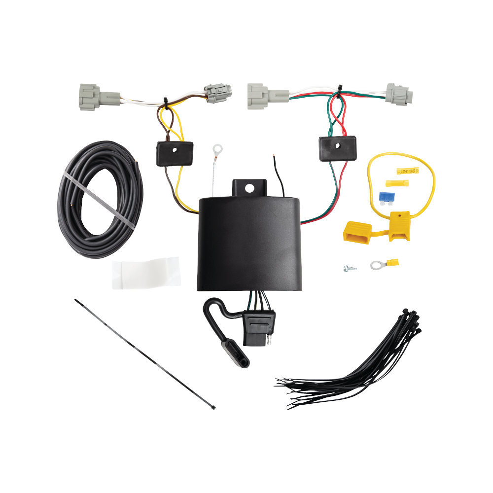 Se adapta al cableado de RV de 7 vías Nissan Rogue 2021-2023 + control de frenos Tekonsha Brakeman IV + adaptador de cableado BC genérico + probador de 7 vías y emulador de remolque de Tekonsha