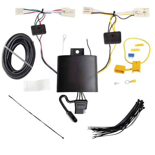 Se adapta al paquete de remolque de enganche de remolque Hyundai Elantra 2021-2023 con arnés de cableado plano de 4 + soporte + probador + grasa de contacto eléctrica (excluye: modelos híbridos y de línea N) de Reese Towpower