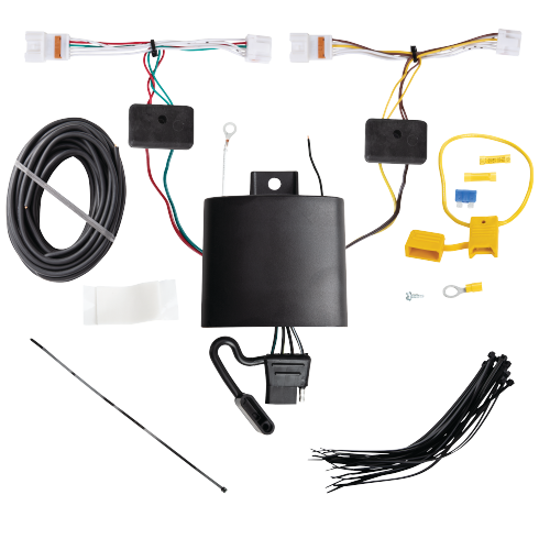 Se adapta al paquete de remolque con enganche de remolque KIA K5 2021-2023 con arnés de cableado de 4 planos + barra de tracción + bola de 1-7/8" + bola de 2" + soporte de cableado + enganche doble y cerraduras de acoplador de Reese Towpower