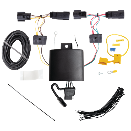 Se adapta al paquete de enganche de remolque Ford Mustang Mach-E 2021-2023 con cableado plano de 4 + soporte de bola con caída de 4" + bola de 2" de Draw-Tite