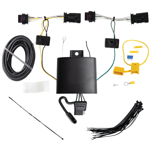 Se adapta al paquete de remolque con enganche de remolque Tesla 3 2020-2023 con arnés de cableado de 4 planos + barra de tracción + bola de 1-7/8" + bola de 2" + soporte de cableado + cubierta de enganche + bloqueo de enganche de Reese Towpower