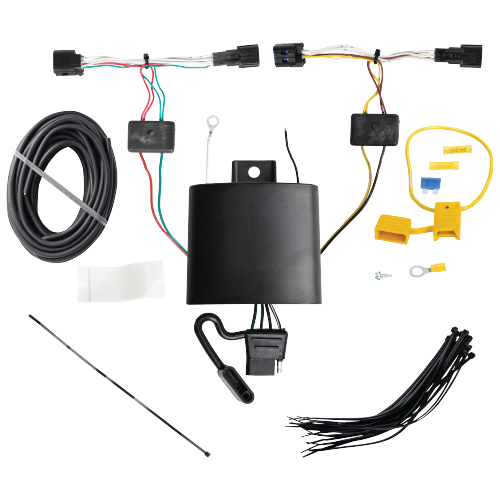 Se adapta al paquete de remolque de enganche de remolque KIA Sportage 2023-2023 con cableado plano de 4 + kit de inicio táctico de enclavamiento con caída de 2" y bola de 2" de Reese Towpower