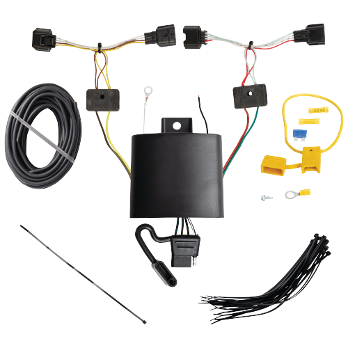 Se adapta al paquete de enganche de remolque Nissan Qashqai 2017-2023 con cableado plano de 4 + soporte de bola con caída de 4" + bola de 2-5/16" + soporte de cableado + bloqueo de enganche + cubierta de enganche de Draw-Tite