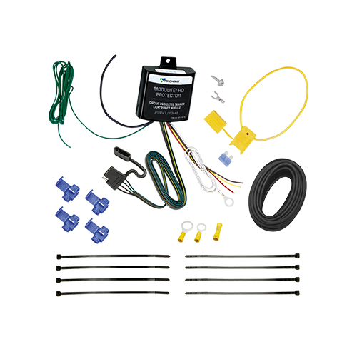 Fits 2016-2023 Toyota Hilux Trailer Hitch Tow PKG w/ 4-Flat Wiring + Interlock Tactical Starter Kit w/ 2" Drop & 2" Ball By Reese Towpower