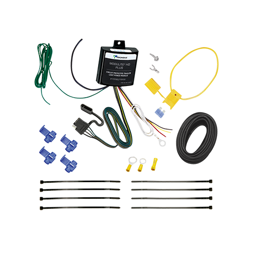 Fits 2016-2022 Nissan NP300 Navara 4-Flat Vehicle End Trailer Wiring Harness + Wiring Bracket + Wiring Tester + Electric Grease (For International Only Models) By Tekonsha