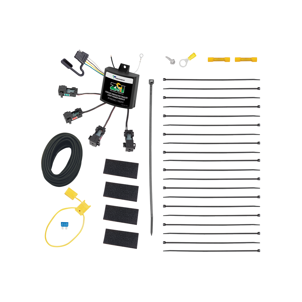 Se adapta al paquete de remolque con enganche de remolque Acura CSX 2006-2011 con arnés de cableado de 4 contactos planos "sin empalme" + barra de tracción + bola de 1-7/8" + 2" + bloqueo de enganche (para modelos (solo Canadá)) Reese Towpower