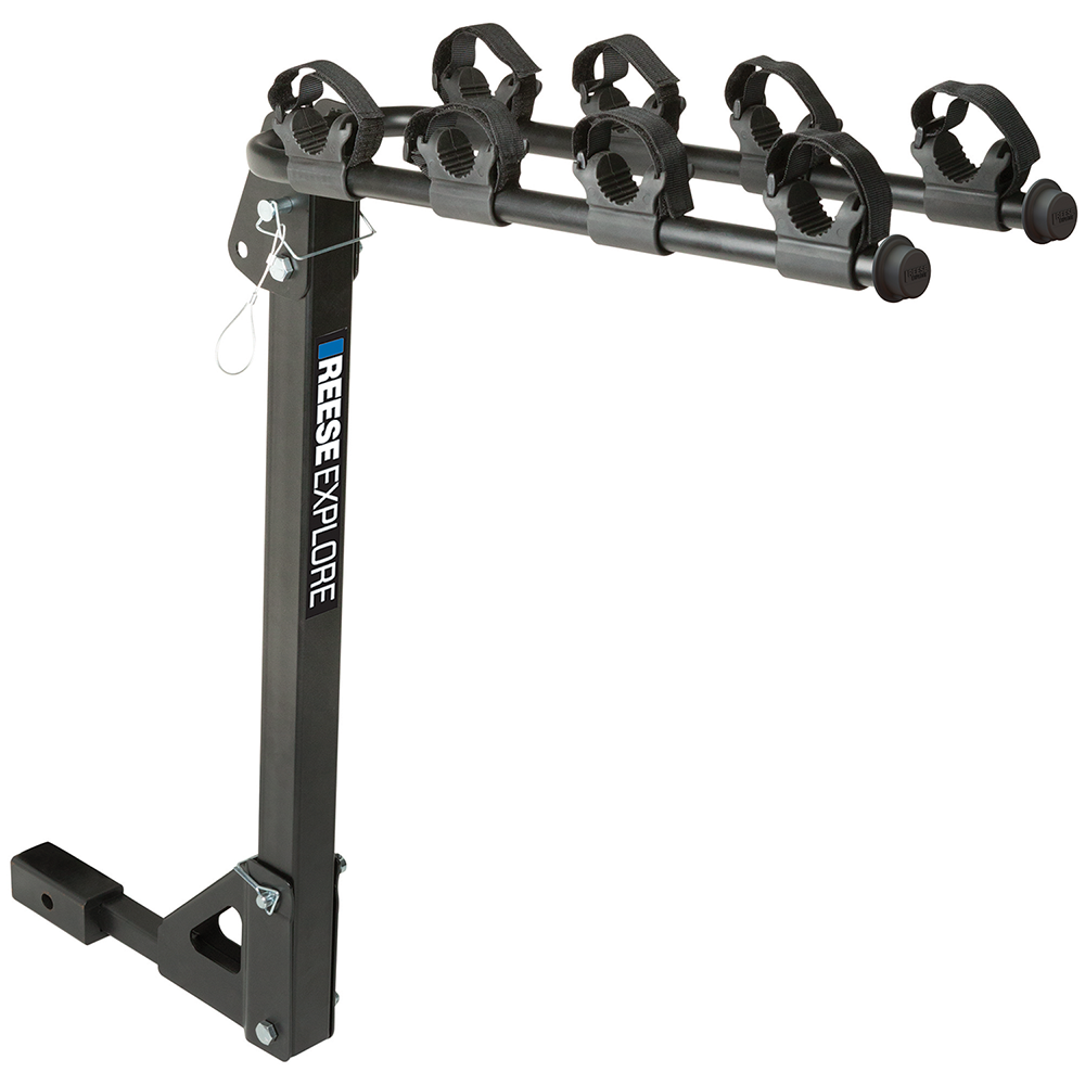 Fits 2010-2013 Ford Transit Connect Trailer Hitch Tow PKG w/ 4 Bike Carrier Rack + Hitch Lock By Draw-Tite