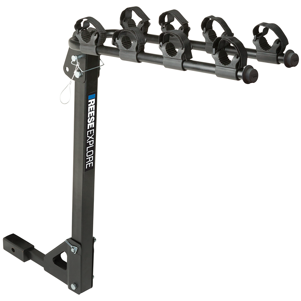 Fits 2021-2022 Mercedes-Benz GLB35 AMG Trailer Hitch Tow PKG w/ 4 Bike Carrier Rack + Hitch Lock By Reese Towpower