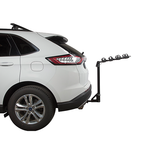 Fits 2023-2023 Subaru Solterra Trailer Hitch Tow PKG w/ 4 Bike Carrier Rack + Hitch Lock By Reese Towpower