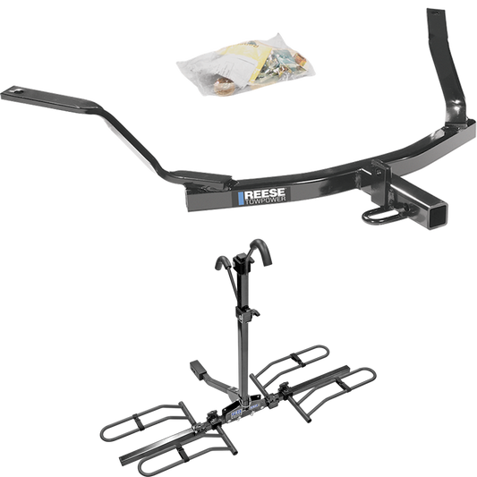 Fits 2001-2003 Acura CL Trailer Hitch Tow PKG w/ 2 Bike Carrier Platform Rack (For 3.2 Engine Models) By Reese Towpower