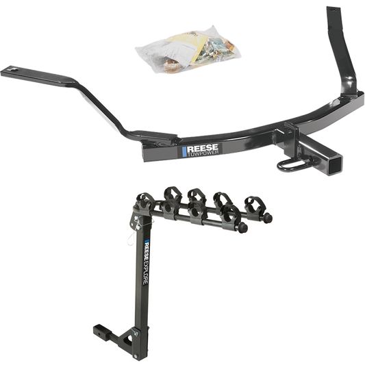 Fits 2001-2003 Acura CL Trailer Hitch Tow PKG w/ 4 Bike Carrier Rack (For 3.2 Engine Models) By Reese Towpower