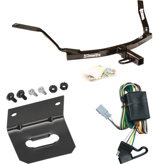 Fits 2001-2003 Acura CL Trailer Hitch Tow PKG w/ 4-Flat Wiring Harness + Bracket (For 3.2 Engine Models) By Draw-Tite