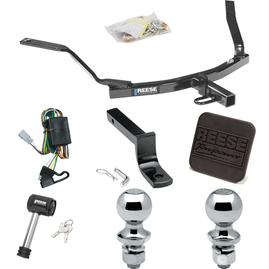 Fits 2001-2003 Acura CL Trailer Hitch Tow PKG w/ 4-Flat Wiring Harness + Draw-Bar + 1-7/8" + 2" Ball + Hitch Cover + Hitch Lock (For 3.2 Engine Models) By Reese Towpower