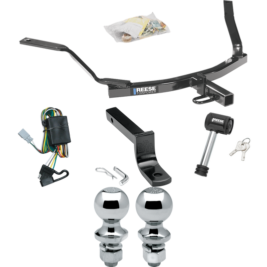 Se adapta al paquete de remolque con enganche de remolque Acura CL 2001-2003 con arnés de cableado plano de 4 + barra de tracción + bola de 1-7/8" + bola de 2" + bloqueo de enganche (para modelos de motor 3.2) de Reese Towpower