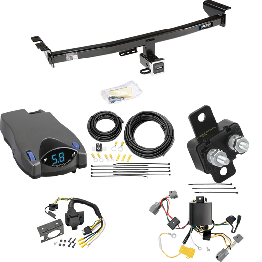 Fits 2005-2014 Volvo XC90 Trailer Hitch Tow PKG w/ Tekonsha Prodigy P2 Brake Control + 7-Way RV Wiring By Reese Towpower