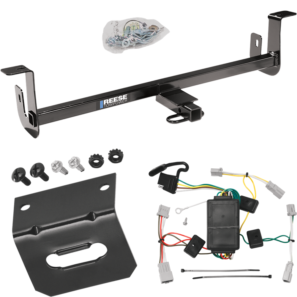 Fits 2010-2013 Mazda 3 Trailer Hitch Tow PKG w/ 4-Flat Wiring Harness + Bracket (For Hatchback, Except w/Grand Touring LED Taillights Models) By Reese Towpower