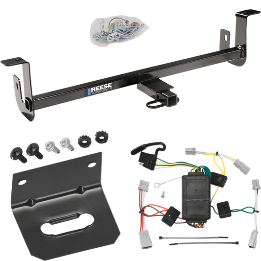 Fits 2010-2013 Mazda 3 Trailer Hitch Tow PKG w/ 4-Flat Wiring Harness + Bracket (For Hatchback, Except w/Grand Touring LED Taillights Models) By Reese Towpower