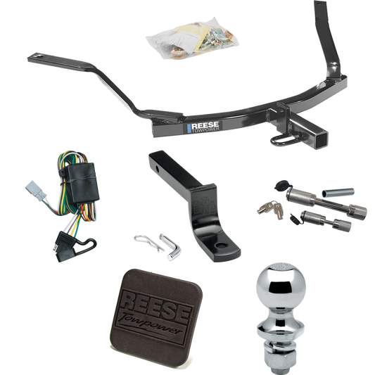 Fits 1998-2002 Honda Accord Trailer Hitch Tow PKG w/ 4-Flat Wiring Harness + Draw-Bar + 1-7/8" Ball + Hitch Cover + Dual Hitch & Coupler Locks (For Sedan Models) By Reese Towpower