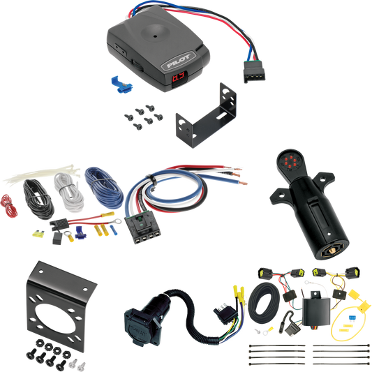 Fits 2010-2013 Ford Transit Connect 7-Way RV Wiring + Pro Series Pilot Brake Control + Generic BC Wiring Adapter + 7-Way Tester By Tekonsha