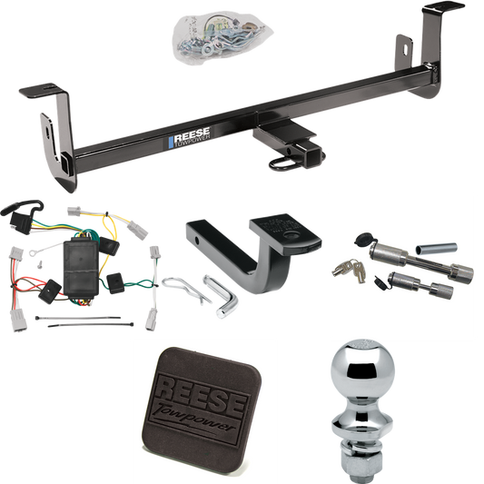 Fits 2010-2013 Mazda 3 Trailer Hitch Tow PKG w/ 4-Flat Wiring Harness + Draw-Bar + 1-7/8" Ball + Hitch Cover + Dual Hitch & Coupler Locks (For Hatchback, w/Grand Touring LED Taillights Models) By Reese Towpower