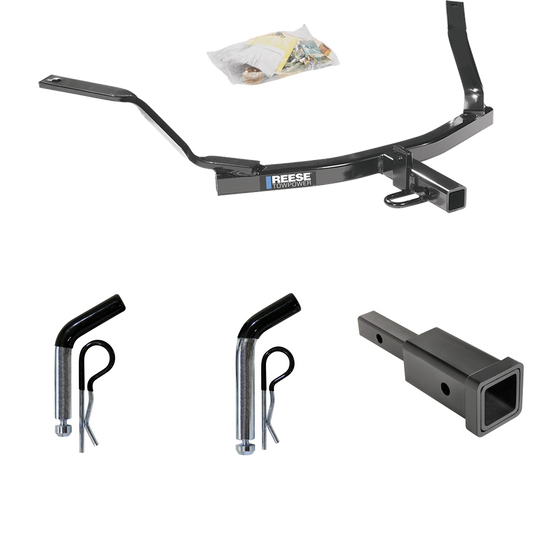 Fits 1999-2003 Acura TL Trailer Hitch Tow PKG w/ Hitch Adapter 1-1/4" to 2" Receiver + 1/2" Pin & Clip + 5/8" Pin & Clip (For 3.2 Engine Models) By Reese Towpower