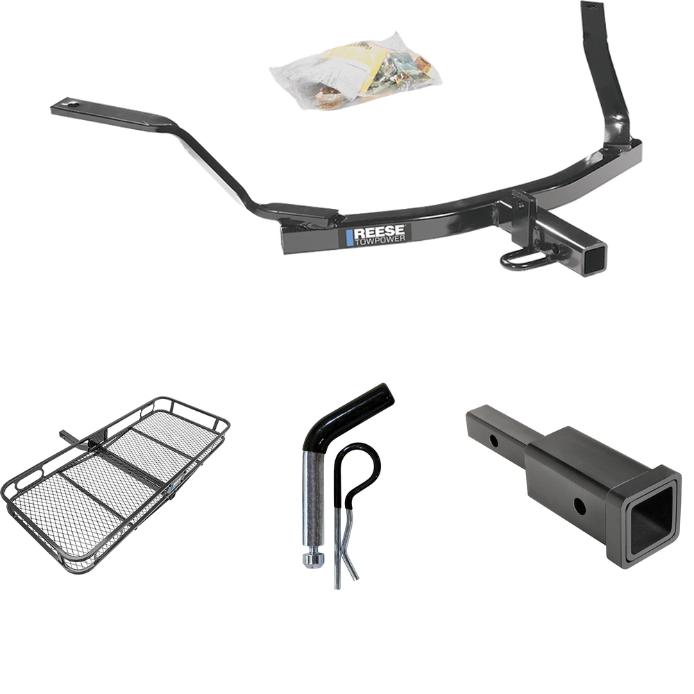 Se adapta al paquete de remolque con enganche de remolque Acura TL 1999-2003 con adaptador de enganche, receptor de 1-1/4" a 2" + pasador y clip de 1/2" + estante portacargas de 60" x 24" (para modelos de motor 3.2) de Reese Towpower