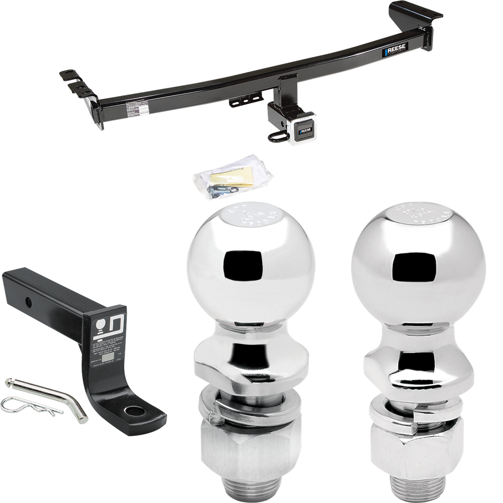 Fits 2003-2014 Volvo XC90 Trailer Hitch Tow PKG w/ Ball Mount w/ 4" Drop + 2" Ball + 2-5/16" Ball By Reese Towpower