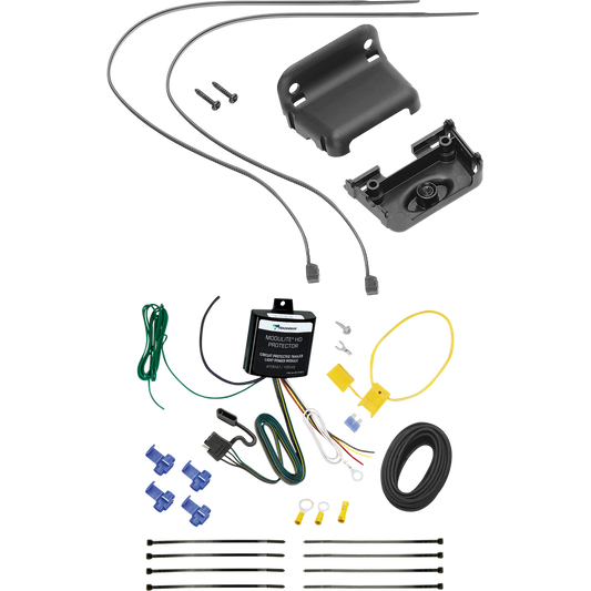 Se adapta al arnés de cableado del remolque del extremo del vehículo de 4 planos Jeep Compass 2007-2010 + soporte de cableado de Tekonsha