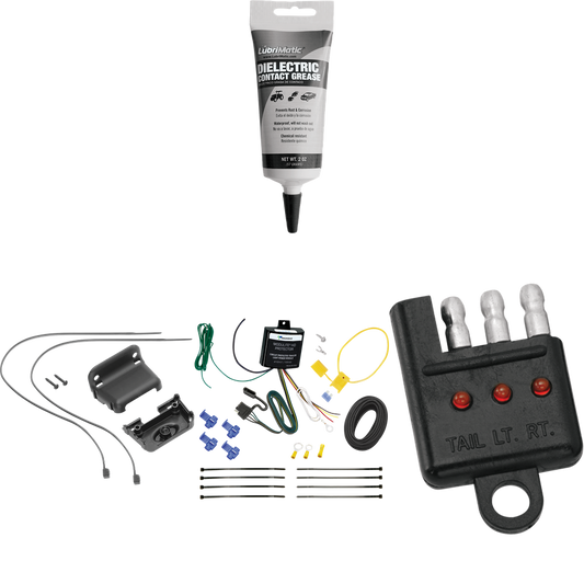 Se adapta al arnés de cableado del remolque del extremo del vehículo Volkswagen Passat 2016-2019 de 4 planos + soporte de cableado + probador de cableado + grasa eléctrica (solo para modelos SE y SEL) de Tekonsha