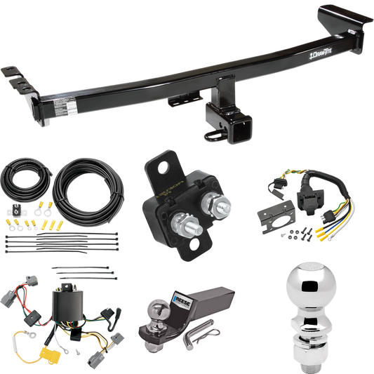 Fits 2005-2014 Volvo XC90 Trailer Hitch Tow PKG w/ 7-Way RV Wiring + 2" & 2-5/16" Ball + Drop Mount By Draw-Tite