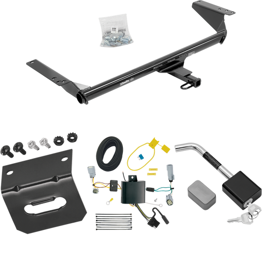 Se adapta al paquete de enganche de remolque Chrysler Pacifica 2017-2020 con arnés de cableado plano de 4 + soporte de cableado + bloqueo de enganche (para modelos LX) de Draw-Tite