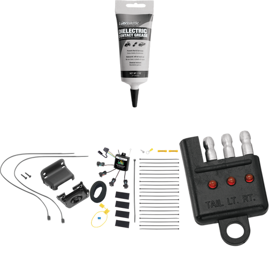 Se adapta al cableado Saturn Vue 4-Flat Zero Contact "sin empalme" 2008-2009 + soporte de cableado + probador de cableado + grasa eléctrica de Tekonsha