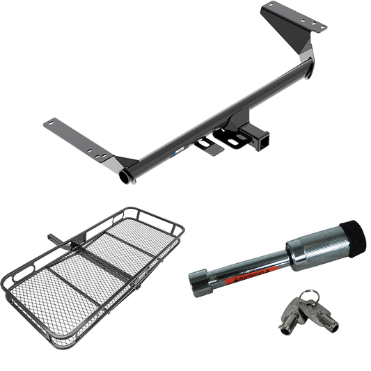 Fits 2017-2020 Chrysler Pacifica Trailer Hitch Tow PKG w/ 60" x 24" Cargo Carrier + Hitch Lock (For LX Models) By Reese Towpower