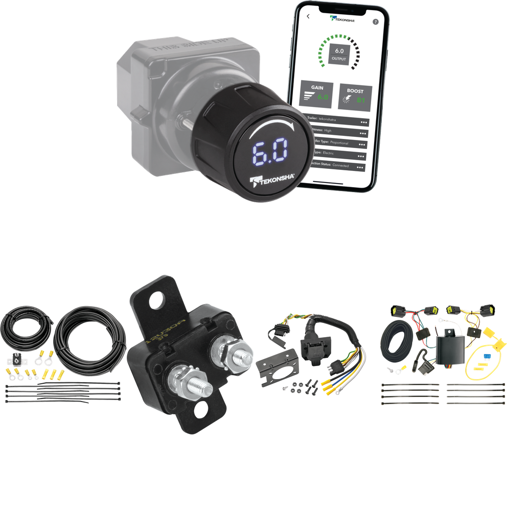 Se adapta a Ford Transit Connect Tekonsha Prodigy iD 2010-2013 con control de freno inalámbrico Bluetooth + cableado RV de 7 vías de Tekonsha