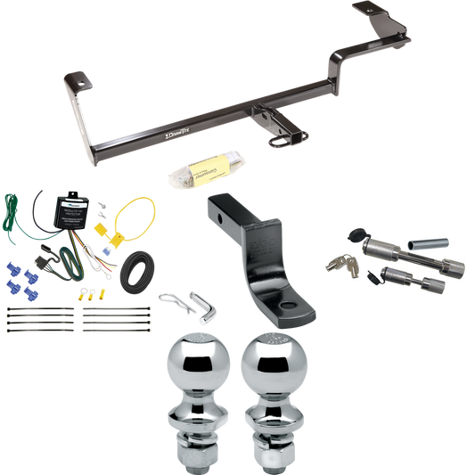 Fits 2006-2011 Acura CSX Trailer Hitch Tow PKG w/ 4-Flat Wiring Harness + Draw-Bar + 1-7/8" + 2" Ball + Dual Hitch & Coupler Locks (For (Canada Only) Models) By Draw-Tite