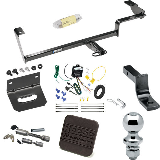 Fits 2006-2011 Acura CSX Trailer Hitch Tow PKG w/ 4-Flat Wiring Harness + Draw-Bar + 1-7/8" Ball + Wiring Bracket + Hitch Cover + Dual Hitch & Coupler Locks (For (Canada Only) Models) By Reese Towpower