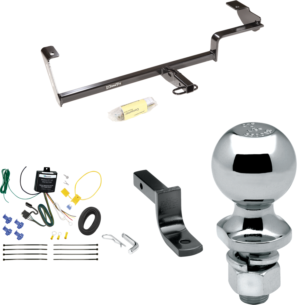 Se adapta al paquete de remolque con enganche de remolque Acura CSX 2006-2011 con arnés de cableado plano de 4 + barra de tracción + bola de 2" (para modelos (solo Canadá)) de Draw-Tite