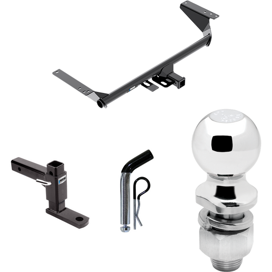 Fits 2022-2023 Chrysler Grand Caravan Trailer Hitch Tow PKG w/ Adjustable Drop Rise Ball Mount + Pin/Clip + 2" Ball (For (Canada Only) Models) By Reese Towpower