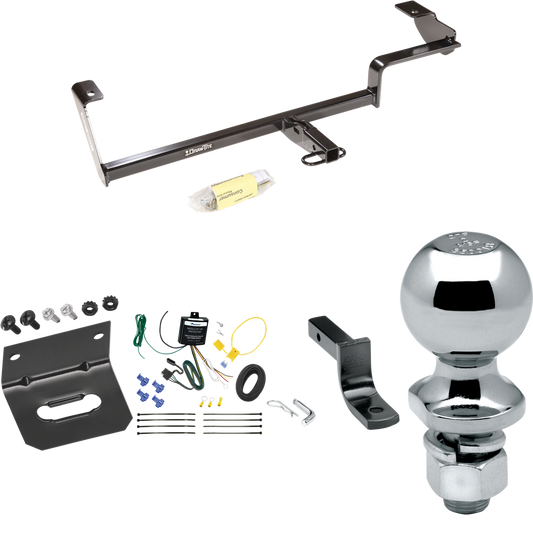 Fits 2006-2011 Acura CSX Trailer Hitch Tow PKG w/ 4-Flat Wiring Harness + Draw-Bar + 2" Ball + Wiring Bracket (For (Canada Only) Models) By Draw-Tite