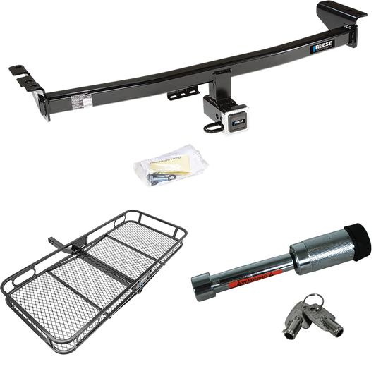 Fits 2003-2014 Volvo XC90 Trailer Hitch Tow PKG w/ 60" x 24" Cargo Carrier + Hitch Lock By Reese Towpower