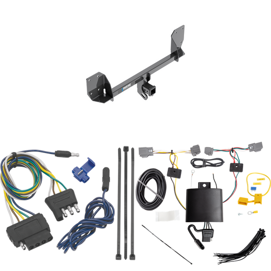 Fits 2016-2023 Volvo XC90 Trailer Hitch Tow PKG w/ 5-Flat Wiring Harness By Reese Towpower