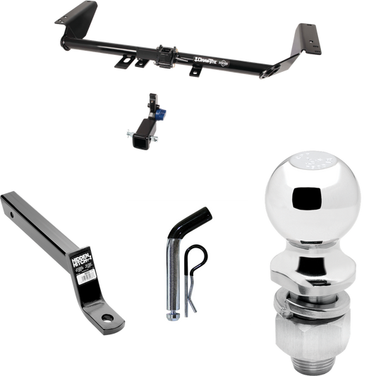 Fits 2022-2023 Chrysler Grand Caravan Trailer Hitch Tow PKG w/ Extended 16" Long Ball Mount w/ 4" Drop + Pin/Clip + 2" Ball (For (Canada Only) Models) By Draw-Tite