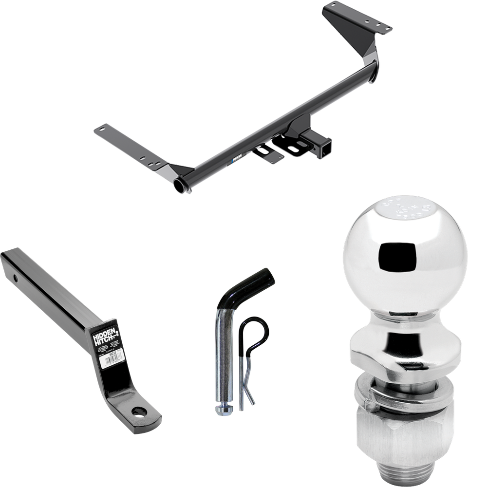 Fits 2017-2020 Chrysler Pacifica Trailer Hitch Tow PKG w/ Extended 16" Long Ball Mount w/ 4" Drop + Pin/Clip + 2" Ball (For Touring L Plus Models) By Reese Towpower