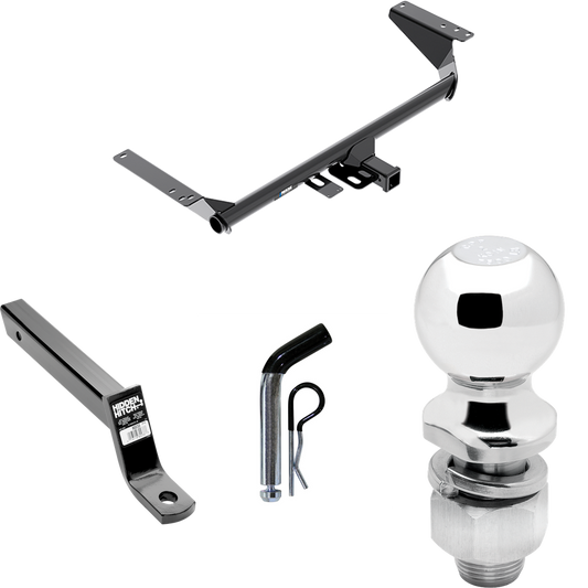 Fits 2017-2020 Chrysler Pacifica Trailer Hitch Tow PKG w/ Extended 16" Long Ball Mount w/ 4" Drop + Pin/Clip + 2" Ball (For Touring L Plus Models) By Reese Towpower