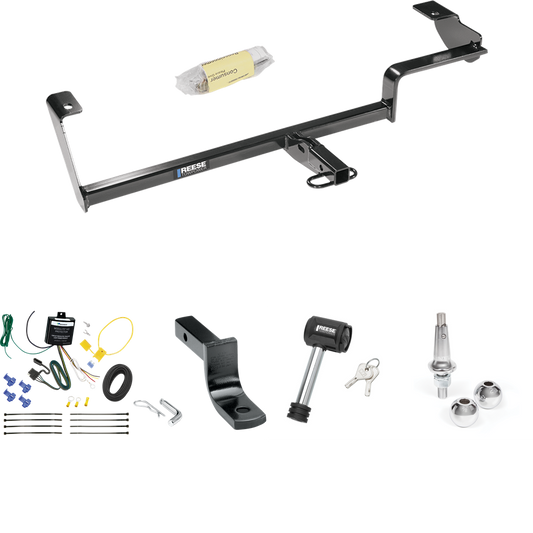 Fits 2006-2011 Acura CSX Trailer Hitch Tow PKG w/ 4-Flat Wiring Harness + Draw-Bar + Interchangeable 1-7/8" & 2" Balls + Hitch Lock (For (Canada Only) Models) By Reese Towpower