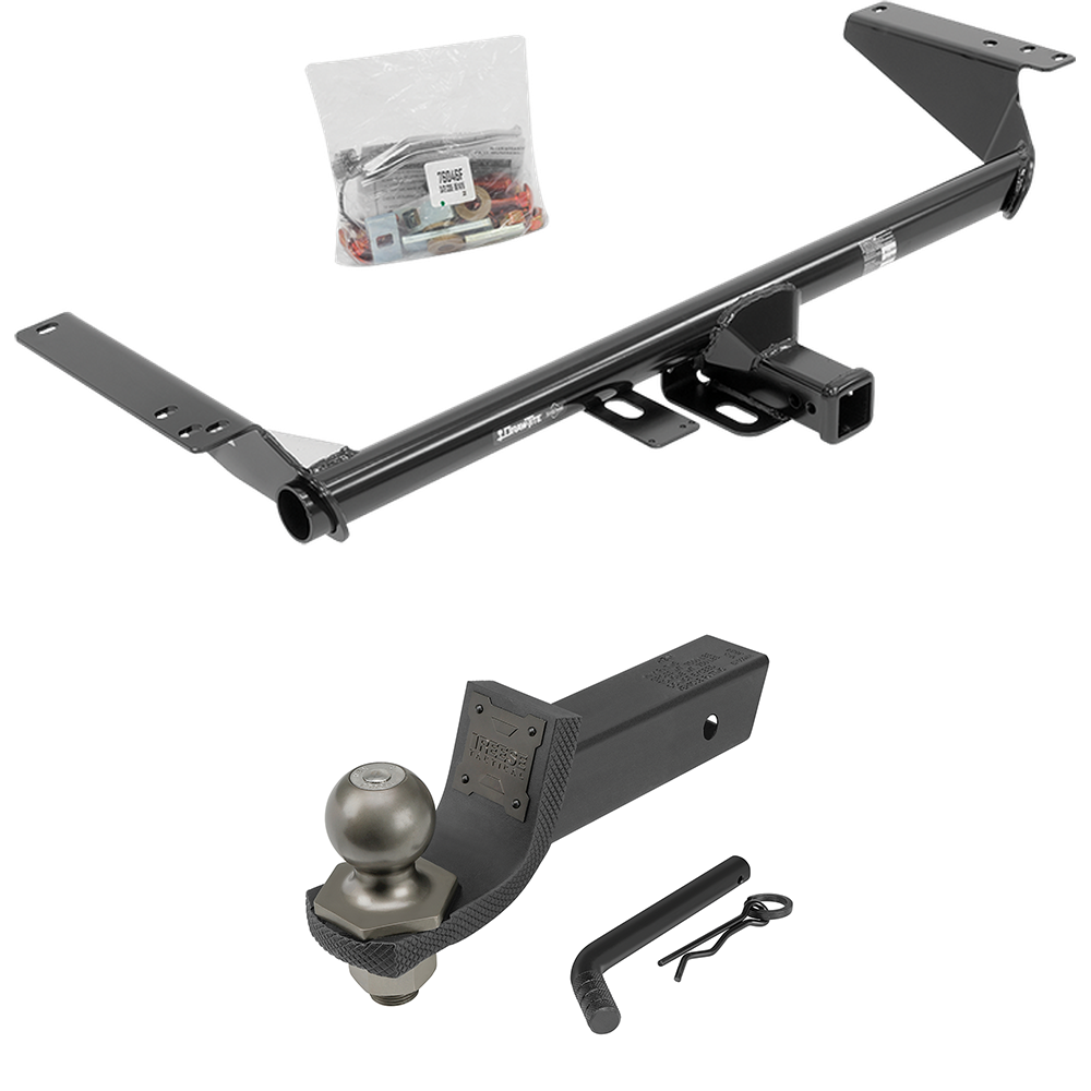 Fits 2020-2023 Chrysler Voyager Trailer Hitch Tow PKG + Interlock Tactical Starter Kit w/ 2" Drop & 2" Ball By Draw-Tite