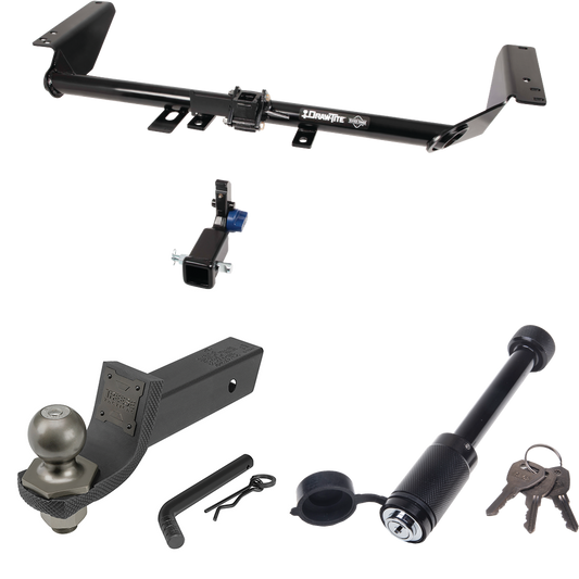 Fits 2017-2020 Chrysler Pacifica Trailer Hitch Tow PKG + Interlock Tactical Starter Kit w/ 2" Drop & 2" Ball + Tactical Dogbone Lock (For Touring L Models) By Draw-Tite