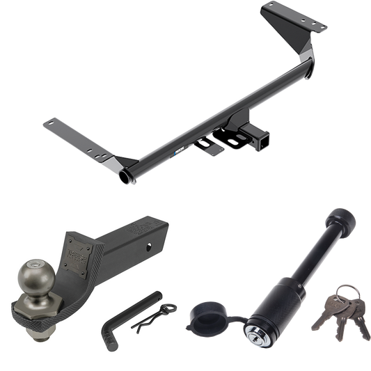 Fits 2021-2023 Chrysler Pacifica Trailer Hitch Tow PKG + Interlock Tactical Starter Kit w/ 2" Drop & 2" Ball + Tactical Dogbone Lock By Reese Towpower